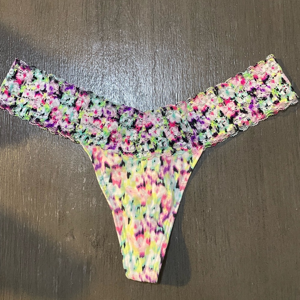 PINK Victoria’s Secret Extra Low Rise Lace Thong panty. Size large panties